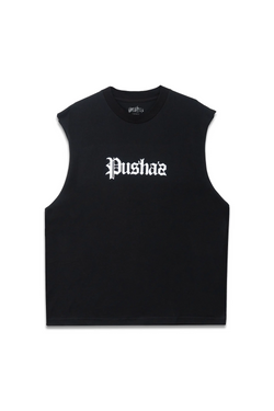 Pushaz Old English Font Muscle T-Shirt (Black)