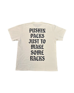 Pushin Packs T-Shirt           (Eggshell White)